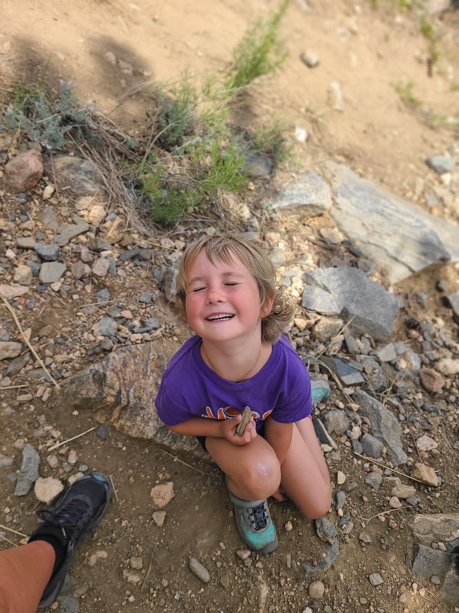 A big smile out on the trail.